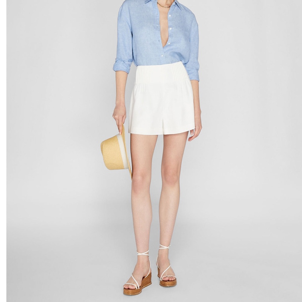 Club Monaco White Pintuck Short